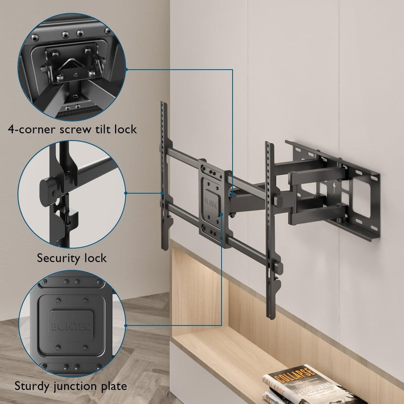 TV Wall Bracket 32-85 Inch Full Motion Mount 60kg Swivel Tilt 600x400 Does not apply