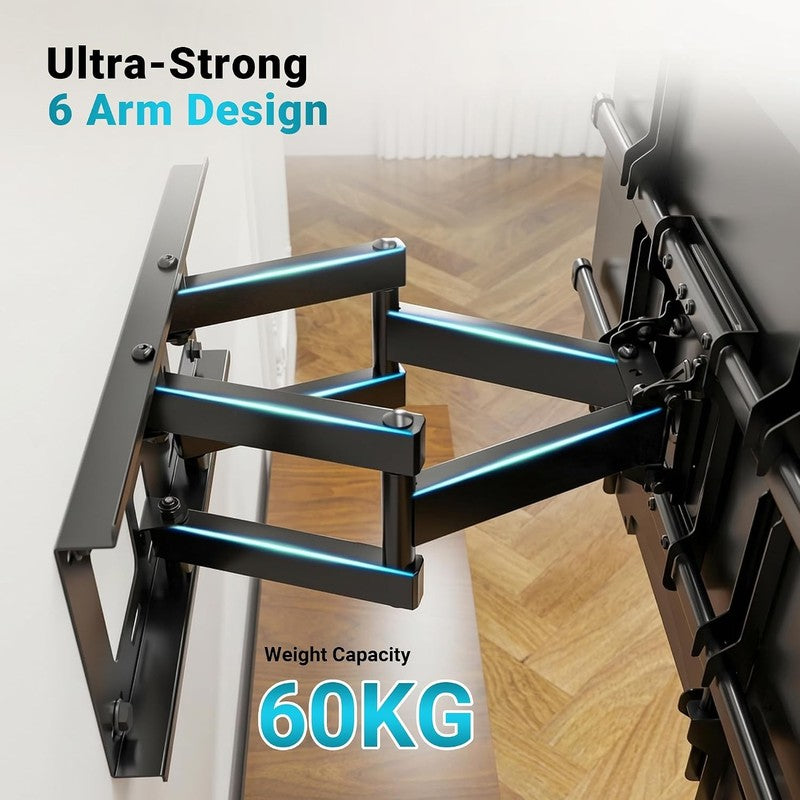 TV Wall Bracket 32-85 Inch Full Motion Mount 60kg Swivel Tilt 600x400 Does not apply