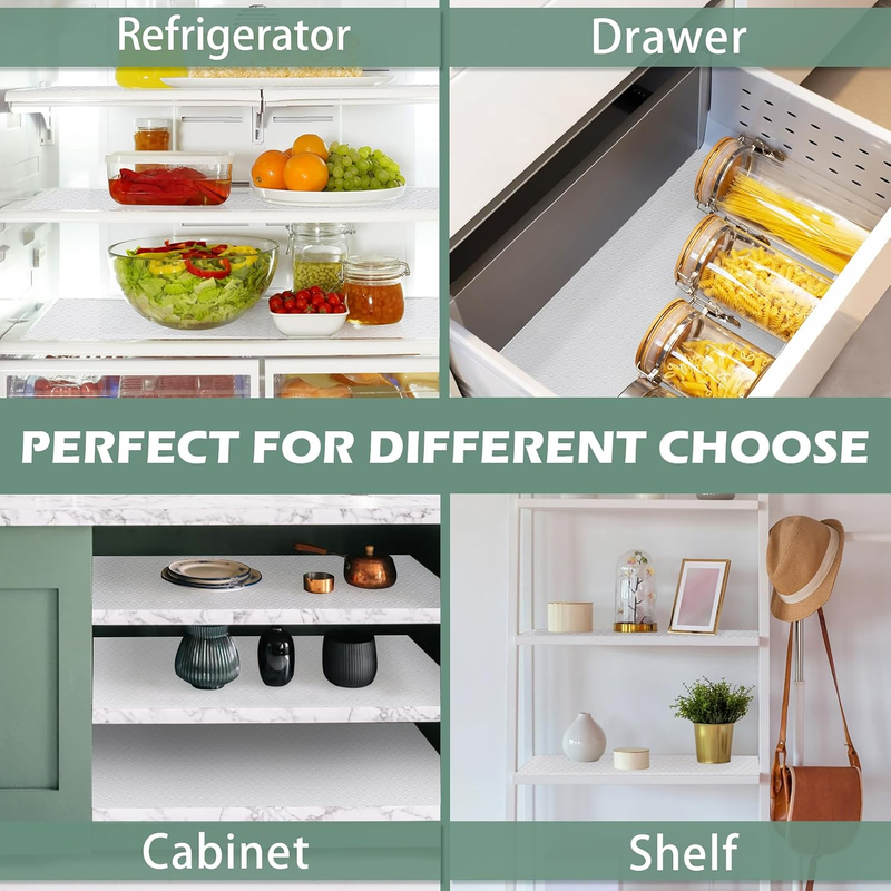 Non Slip Shelf Liner Waterproof Drawer Mat Kitchen Cabinet Fridge Protector Roll Does not apply