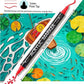 80 Colours Acrylic Paint Pens Dual Tip Fine Dot Markers Craft Glass Wood Stone Does not apply