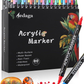 80 Colours Acrylic Paint Pens Dual Tip Fine Dot Markers Craft Glass Wood Stone Does not apply