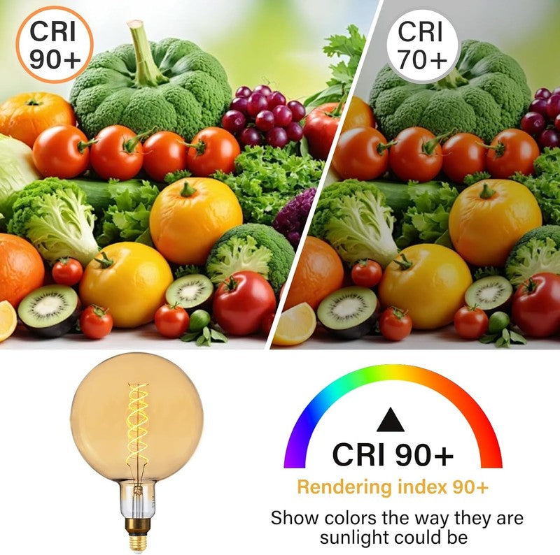 G200 Oversized LED Bulb E27 8W 450Lm 2200K Dimmable Vintage Globe Warm Light
