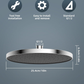 Rainfall Shower Head 10 Inch Chrome Self Cleaning Adjustable Bathroom G1/2
