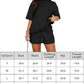 Womens Cotton Shorts Set Short Sleeve T Shirt Two Piece Lounge Casual Outfit S