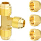 Brass 3 Way Flare Tee Fitting 1/2 Inch Male Tube Adapter Pipe Plumbing Fuel Gas