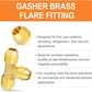 Brass 3 Way Flare Tee Fitting 1/2 Inch Male Tube Adapter Pipe Plumbing Fuel Gas