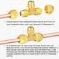 Brass 3 Way Flare Tee Fitting 1/2 Inch Male Tube Adapter Pipe Plumbing Fuel Gas