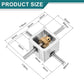 90 Degree Worm Gearbox 1:20 Reduction Gearbox 8mm Shaft Aluminium DIY Module Kit