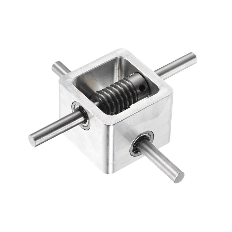 90 Degree Worm Gearbox 1:20 Reduction Gearbox 8mm Shaft Aluminium DIY Module Kit