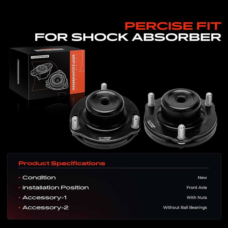 Front Strut Mounts Suspension Absorber Supports fit Hilux Fortuner 48609-0K040