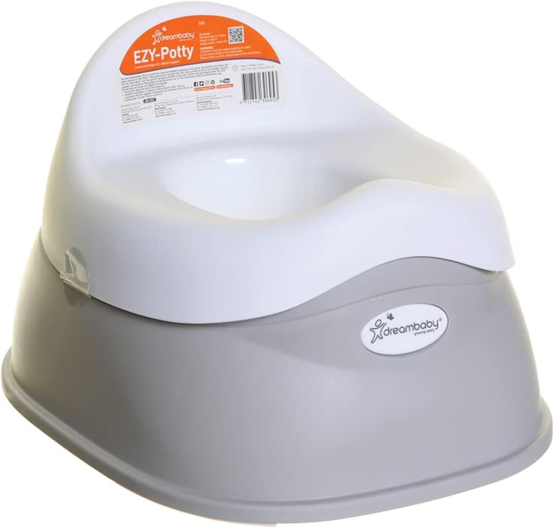 Baby Potty Training Toilet Seat Grey Splash Guard Removable Bowl Dreambaby