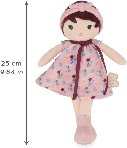 Baby Fabric Doll Leonie 25cm Soft Rag Doll Corduroy Dress Newborn Gift Kaloo