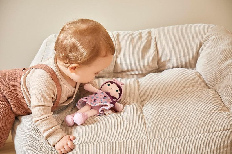 Baby Fabric Doll Leonie 25cm Soft Rag Doll Corduroy Dress Newborn Gift Kaloo