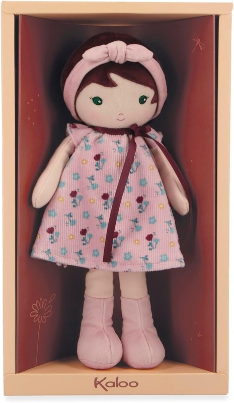 Baby Fabric Doll Leonie 25cm Soft Rag Doll Corduroy Dress Newborn Gift Kaloo