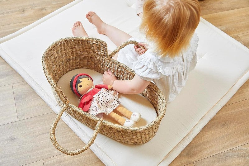 Kaloo Tendresse Emilie Rag Doll 32cm Baby Soft Fabric Doll Red Heart Gift