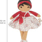 Kaloo Tendresse Emilie Rag Doll 32cm Baby Soft Fabric Doll Red Heart Gift