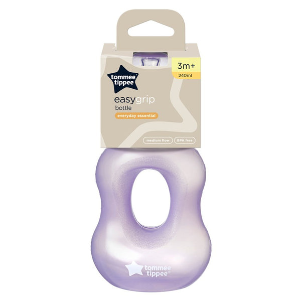 Tommee Tippee Essential Easy Grip Bottle 240ml 3M Purple