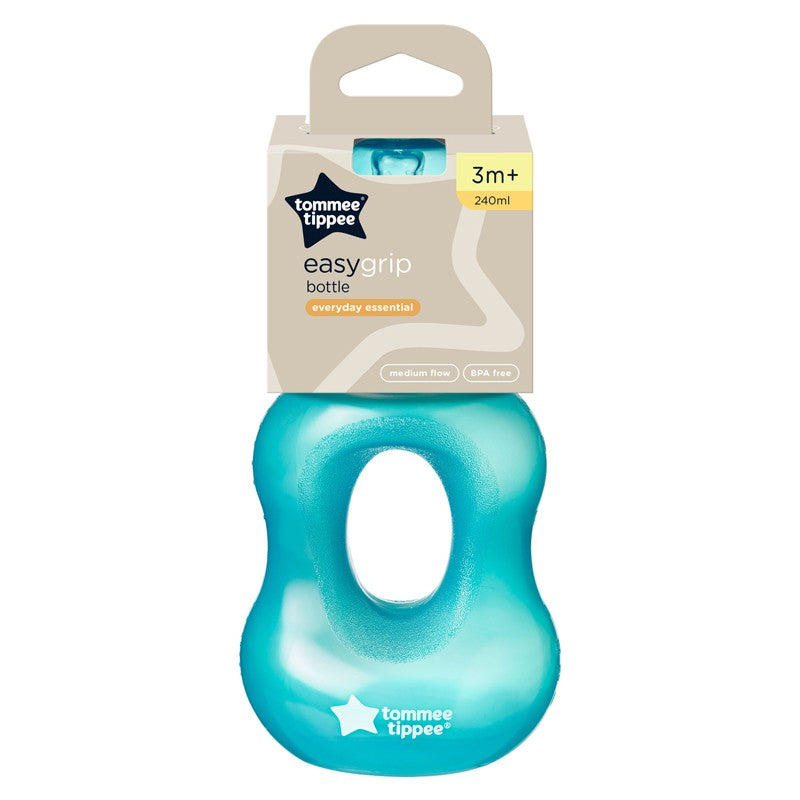 Tommee Tippee Essential Easy Grip Bottle 240ml Baby Feeding Cup 3M Green