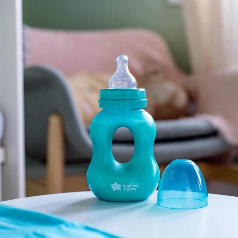 Tommee Tippee Essential Easy Grip Bottle 240ml Baby Feeding Cup 3M Green
