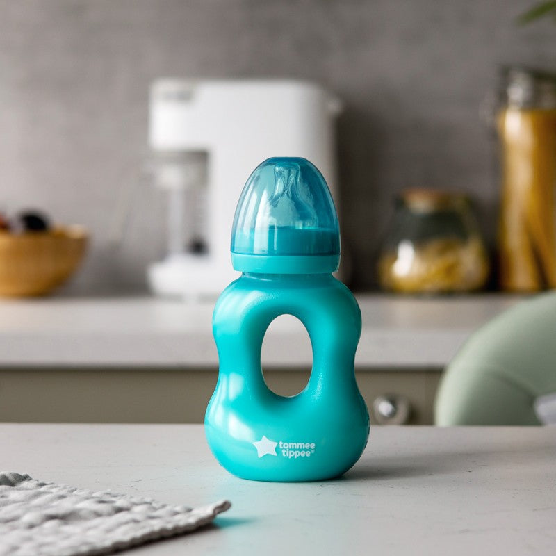 Tommee Tippee Essential Easy Grip Bottle 240ml Baby Feeding Cup 3M Green