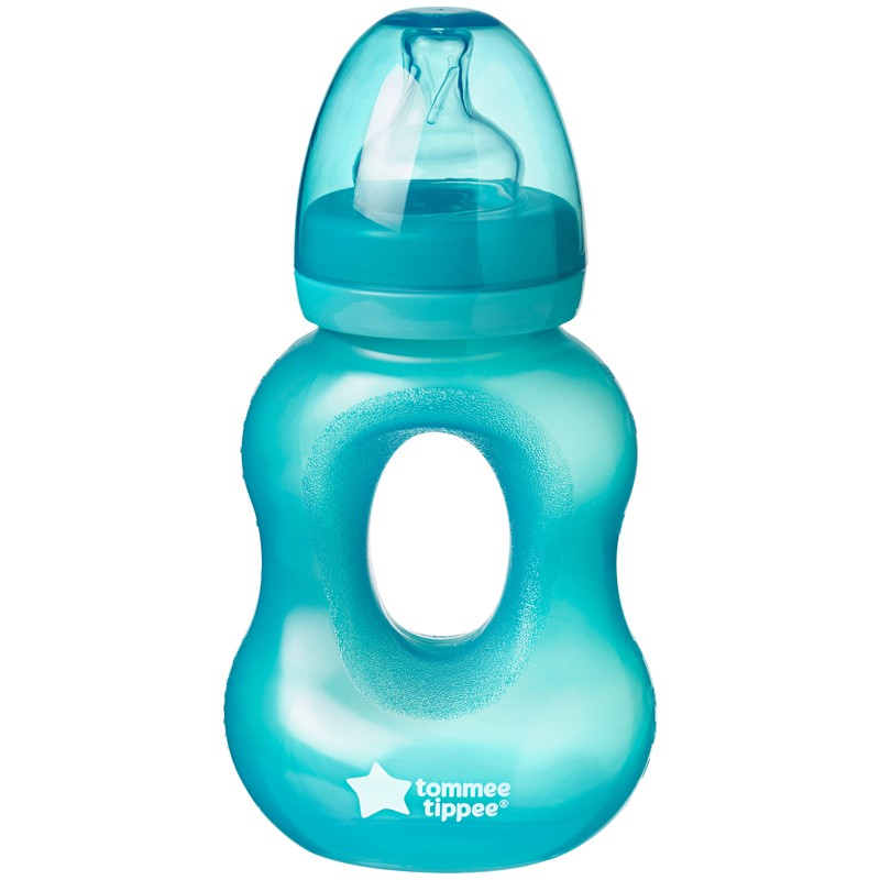 Tommee Tippee Essential Easy Grip Bottle 240ml Baby Feeding Cup 3M Green