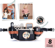 Smoby Kids Hairdressing Set Toy Hair Dryer Stylist Belt 8 Accessories Age 3+