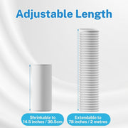 Portable Air Conditioner Exhaust Hose 130mm 2M Flexible AC Vent Pipe Left Thread