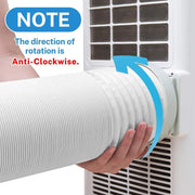 Portable Air Conditioner Exhaust Hose 130mm 2M Flexible AC Vent Pipe Left Thread