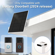6W Solar Panel Charger For Video Doorbell 2024 Type C 13Ft Cable IP67 Waterproof
