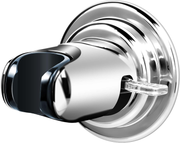 Chrome suction-cup shower head holder