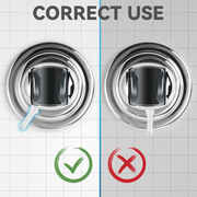 Correct mounting orientation diagram for shower head holder