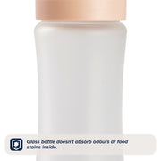 Nuby RapidBottle Glass Infant Bottles 270ml 2Pk Beige Silicone Coated Anti Colic