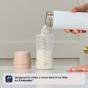 Nuby RapidBottle Glass Infant Bottles 270ml 2Pk Beige Silicone Coated Anti Colic
