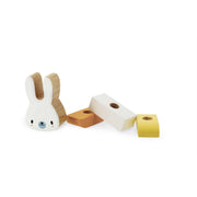 Janod Pure Rabbit Wooden Bead Maze Rocking Stacking Toy 3 In 1 Pastel 12 Months+