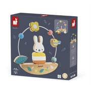 Janod Pure Rabbit Wooden Bead Maze Rocking Stacking Toy 3 In 1 Pastel 12 Months+