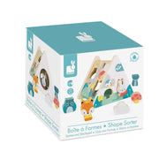 Janod Pure Wooden Shape Sorter Teepee Six Chunky Pieces Animals Toddler Toy 18m+