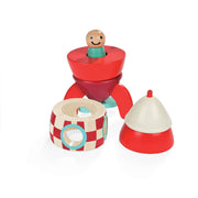 Janod Small Magnetic Rocket Wooden Toy Space Construction 5 Pieces Age 2-5 Years