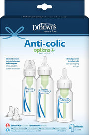 Dr Browns Anti Colic Baby Bottles Starter Kit 120ml 250ml Narrow Options+ 3 Pack