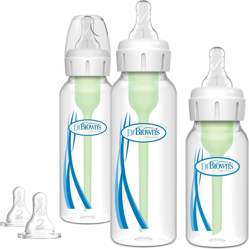 Dr Browns Anti Colic Baby Bottles Starter Kit 120ml 250ml Narrow Options+ 3 Pack