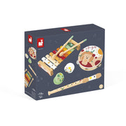 Musical Instruments Set Janod Sunshine Xylophone Tambourine Flute Castanets 18m+