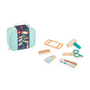 Hairdresser Set Wooden Toys Janod Barber Salon Case Six Accessories Kids Ages 3+