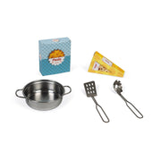 Wooden Play Kitchen Janod Plume Blue Grey Cooker Five Accessories Ages 3-6 Years