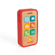 Wooden Toy Phone Janod Sound Telephone Silicone Cover Seven Buttons Toddler 18m+