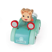 Wooden Toy Car Janod Sophie La Girafe Turquoise Push Along Spring Details 12-36m