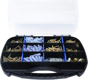 546 Piece Picture Hanging Kit Screws Hooks Nails Wall Plugs Assorted DIY Fixings