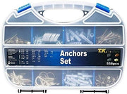 546 Piece Picture Hanging Kit Screws Hooks Nails Wall Plugs Assorted DIY Fixings