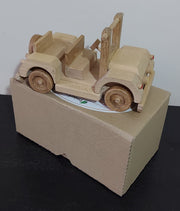 Handmade Oak Wooden Off Road Car Model 18cm 4x4 SUV Vehicle Collectable Gift Toy