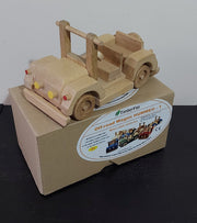 Handmade Oak Wooden Off Road Car Model 18cm 4x4 SUV Vehicle Collectable Gift Toy