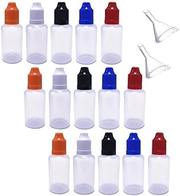 30 Piece 30ml Dropper Bottles Empty LDPE Plastic Squeeze Childproof Caps Funnels