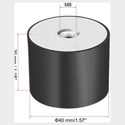M8 Female Rubber Mount 40x30mm Anti Vibration Bobbin Shock Absorber Isolator Pad